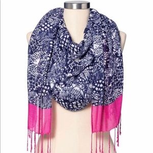 NWT Lilly Pulitzer for Target Upstream Navy Scarf